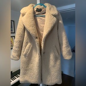 Lucky brand long teddy coat